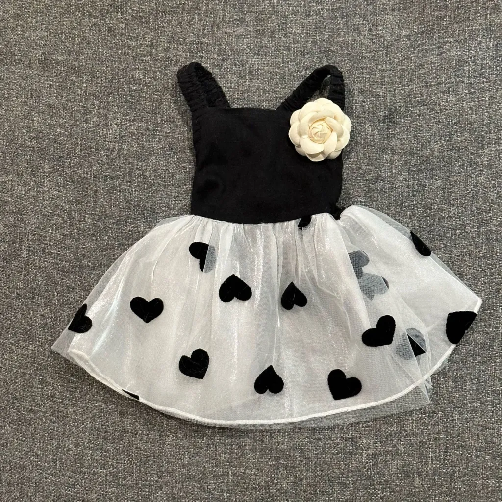 Dog Summer Casual Printed Skirt - Black