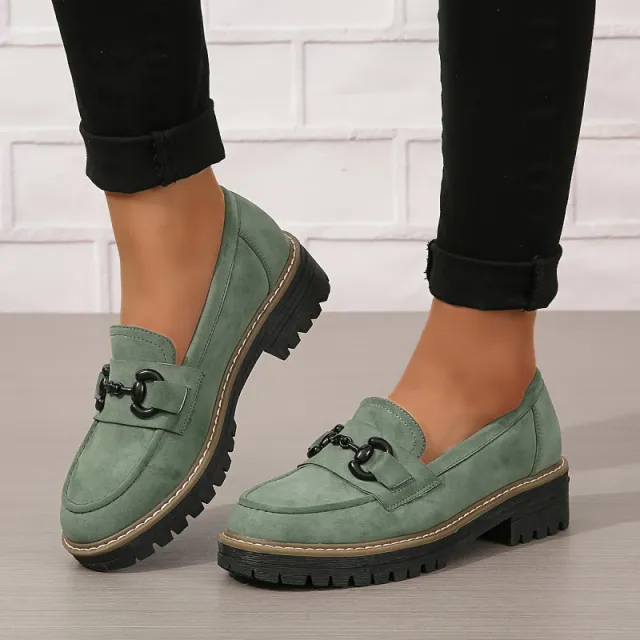 Women's Loafers With Horsebit Decoration Green - Shop at LoveMi