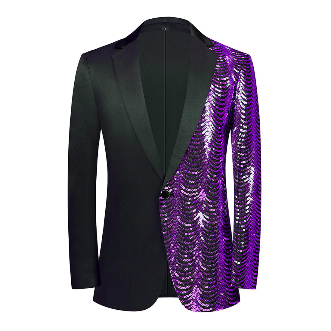 Men's Wavy Sequin Shiny Casual Suit Jacket - Image 2