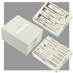 Carbon Steel Manicure Tool Multi-Function Nail Clipper Set - Milky White - View 1
