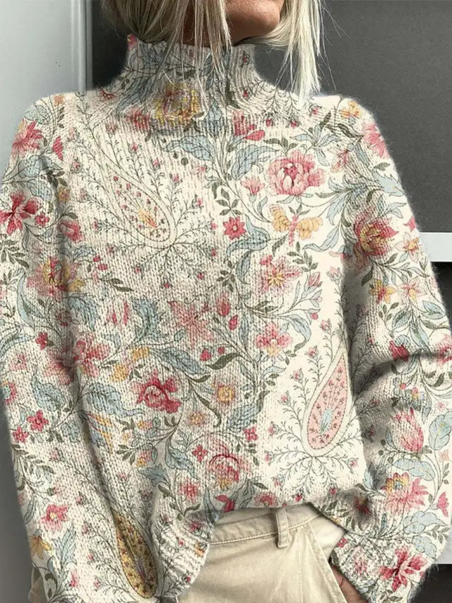 Women's Abstract Printing Casual Cardigan Sweater Style 40 - Shop at LoveMi