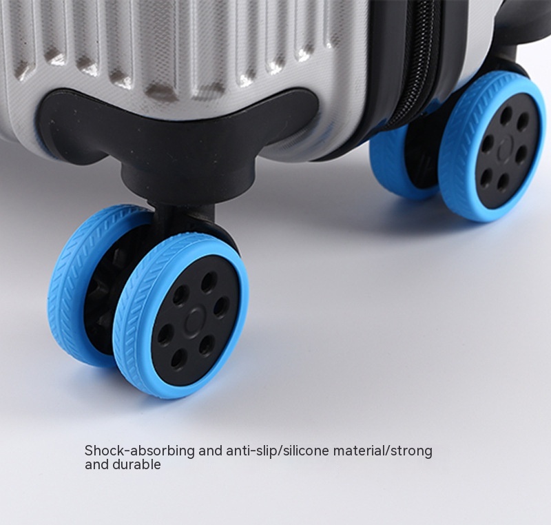 Protège-roues de valise en silicone — Lot de 4 coques de roue 15