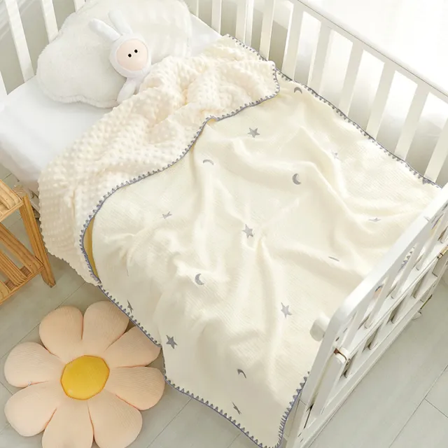Doudou Blanket Baby Blanket Crepe Newborn Soothing Blanket Star Moon - Shop at LoveMi