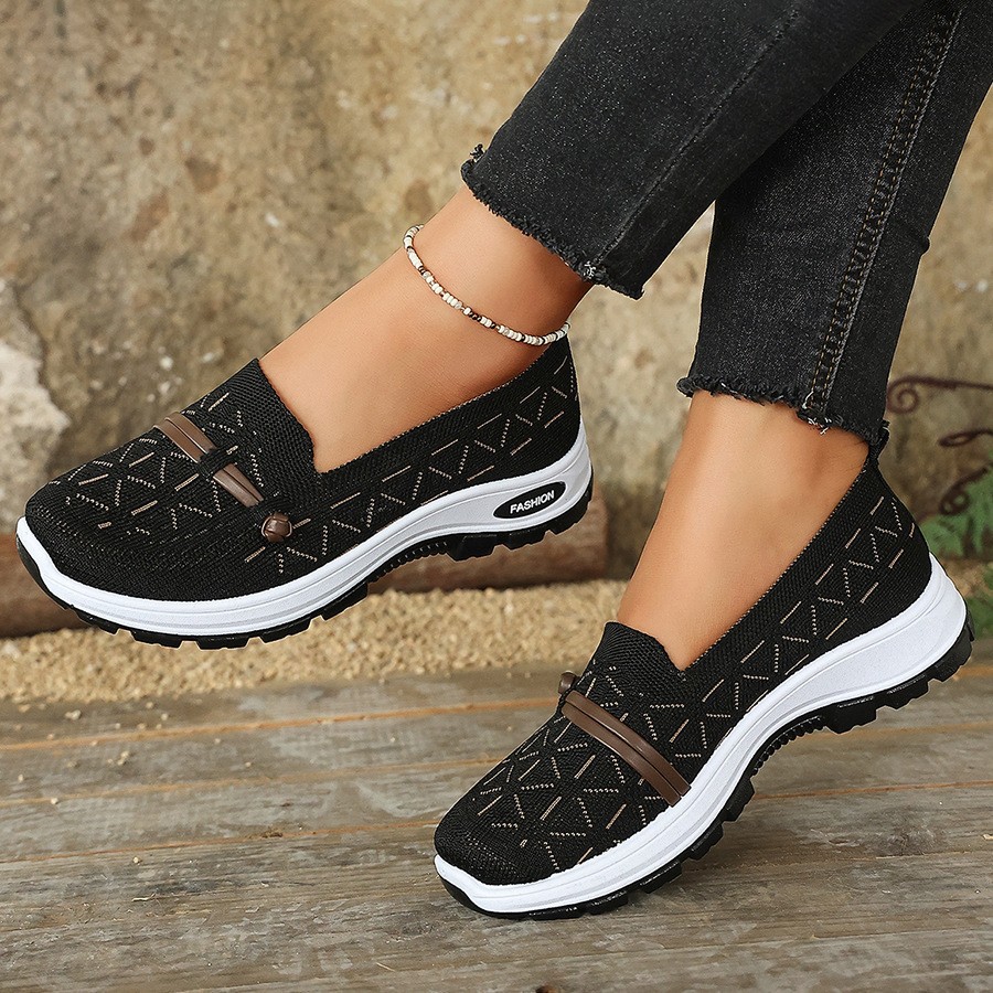 Mesh Soft-soled Non-slip Mom Shoes Flat-heeled Breathable Flats