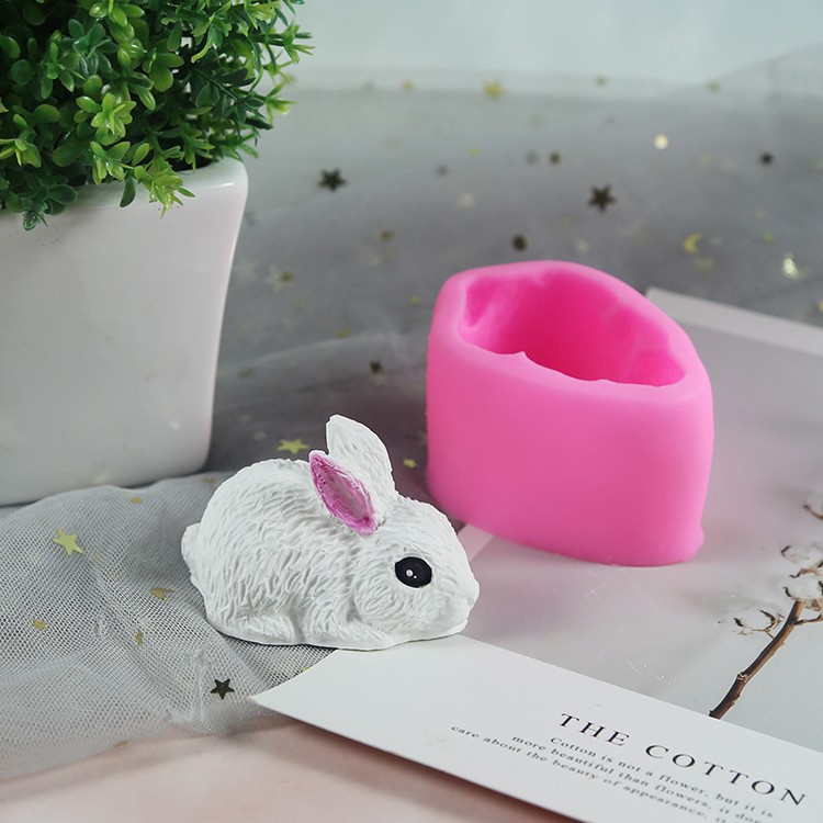 Title 4, Rabbit Fondant Silicone Mold Car Aromatherapy G...