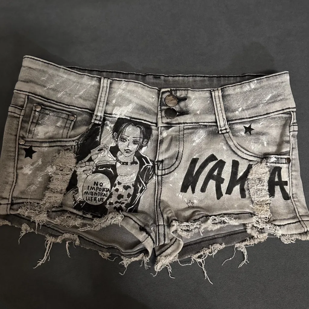 American Retro Low Waist Denim Shorts Women - Denim Gray