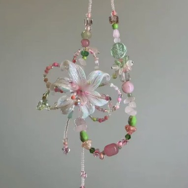 Summer Garden Dopamine Flowers Double-Layer Beaded Necklace