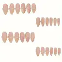 Almond Nail Pure Flower Wear Nail Removable Fake Nails view 3