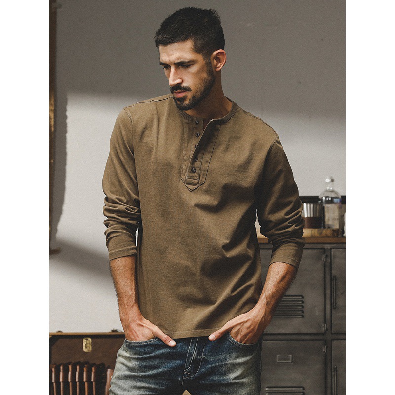Mens Heavyweight Retro Long-Sleeve T-Shirt