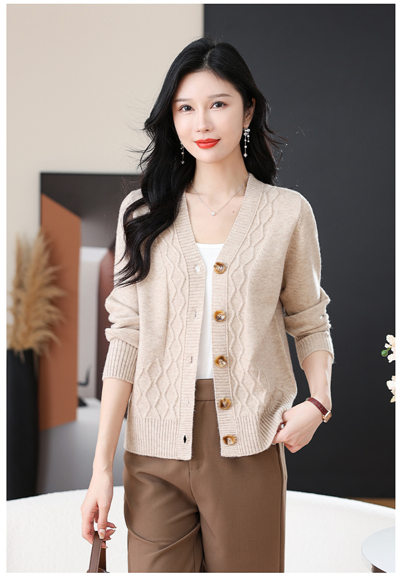 Title 5, Spring And Autumn Outer Wear Cropped Sweater Co...