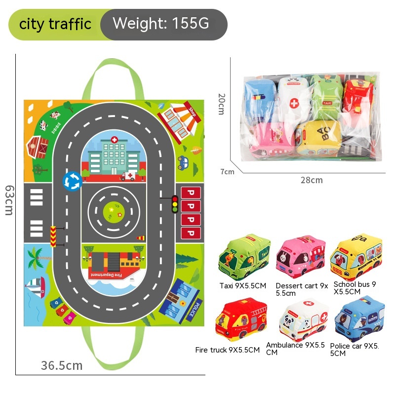 Cloth Car Set 6 Cars 150g