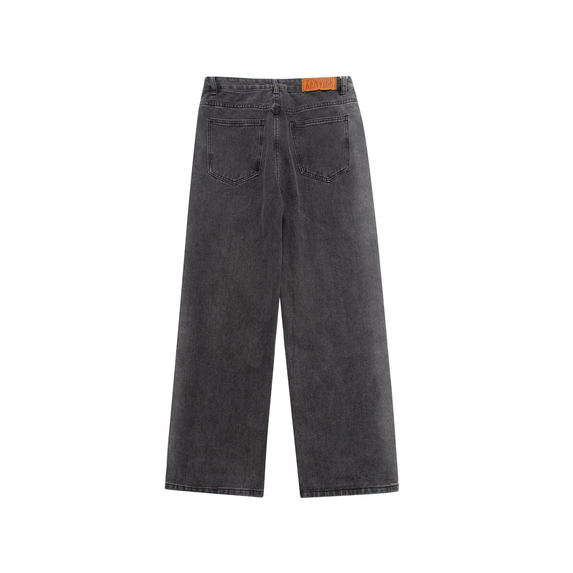 Title 7, Chaopai casual jeans met hoge taille, rechte pi...