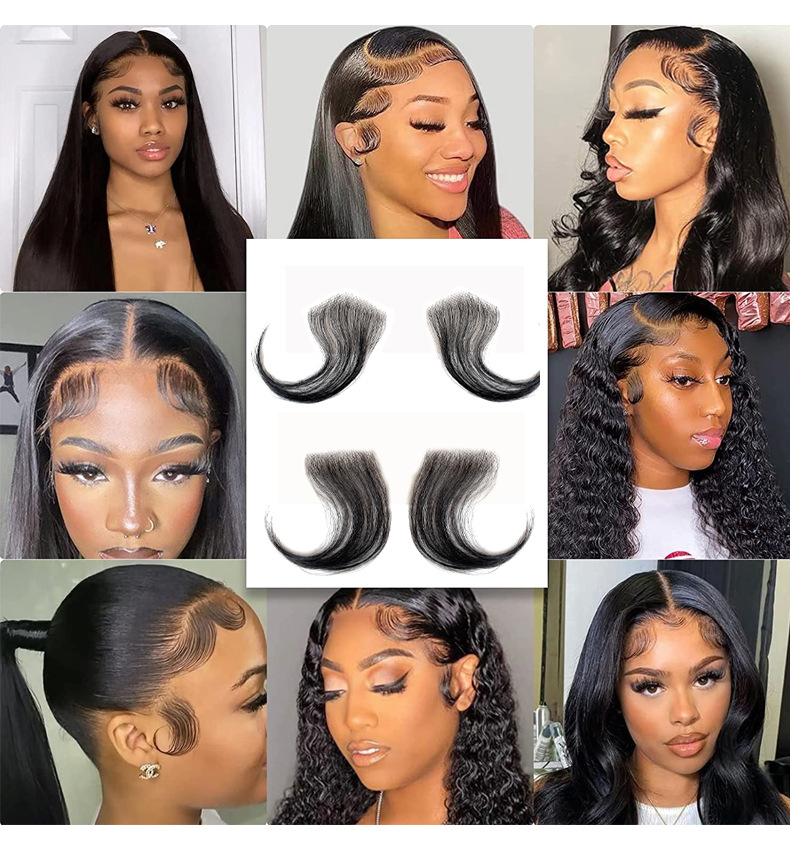 Real Hair Hairline Stickers Wig Bangs Sideburns Stickers — foto 15