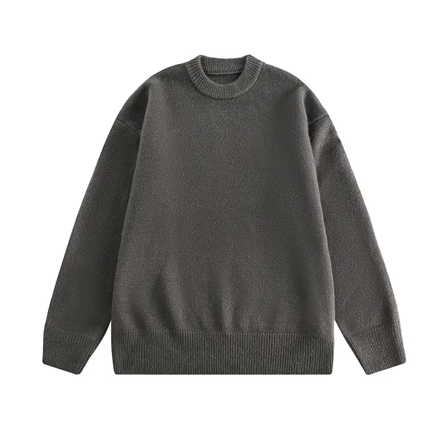 Vintage Thick Needle Sweater Autumn And Winter Undershirt Gray - Shop at LoveMi