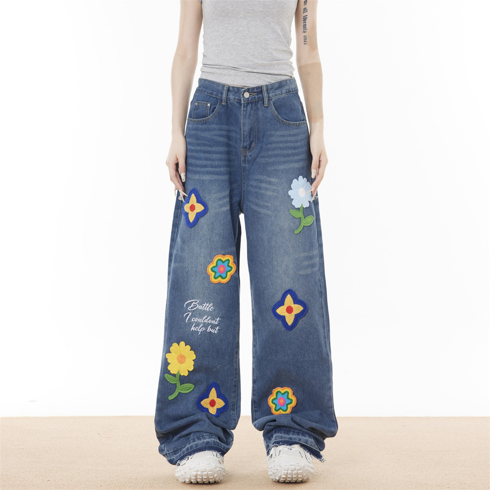 Washed Loose Wide-leg Jeans For Men And Women - Image 21