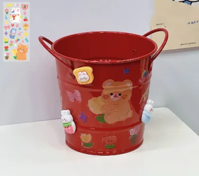 Creative Iron Art Student Desktop Storage Box