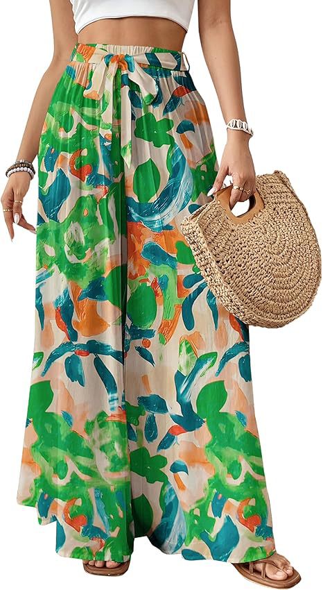 Womens Flowing Floral Wide-Leg Pants — foto 2