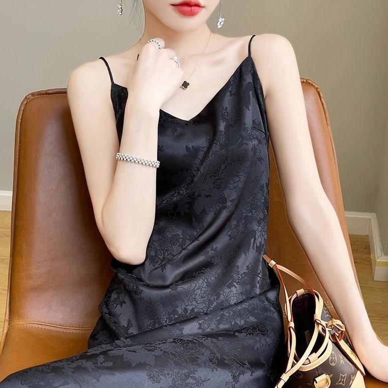 Womens V-neck Figure-flattering Sexy Strap Dress