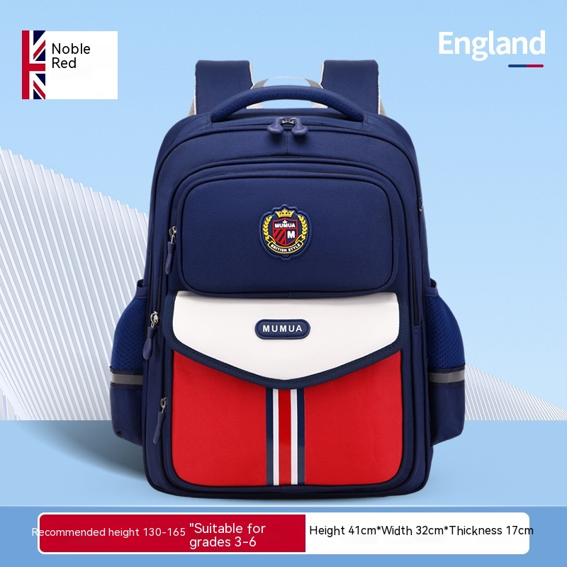 Primary School Student Waterproof Spine Protection Waist Support Large Capacity Backpack Oxford Cloth For Boys And Girls - Image 24