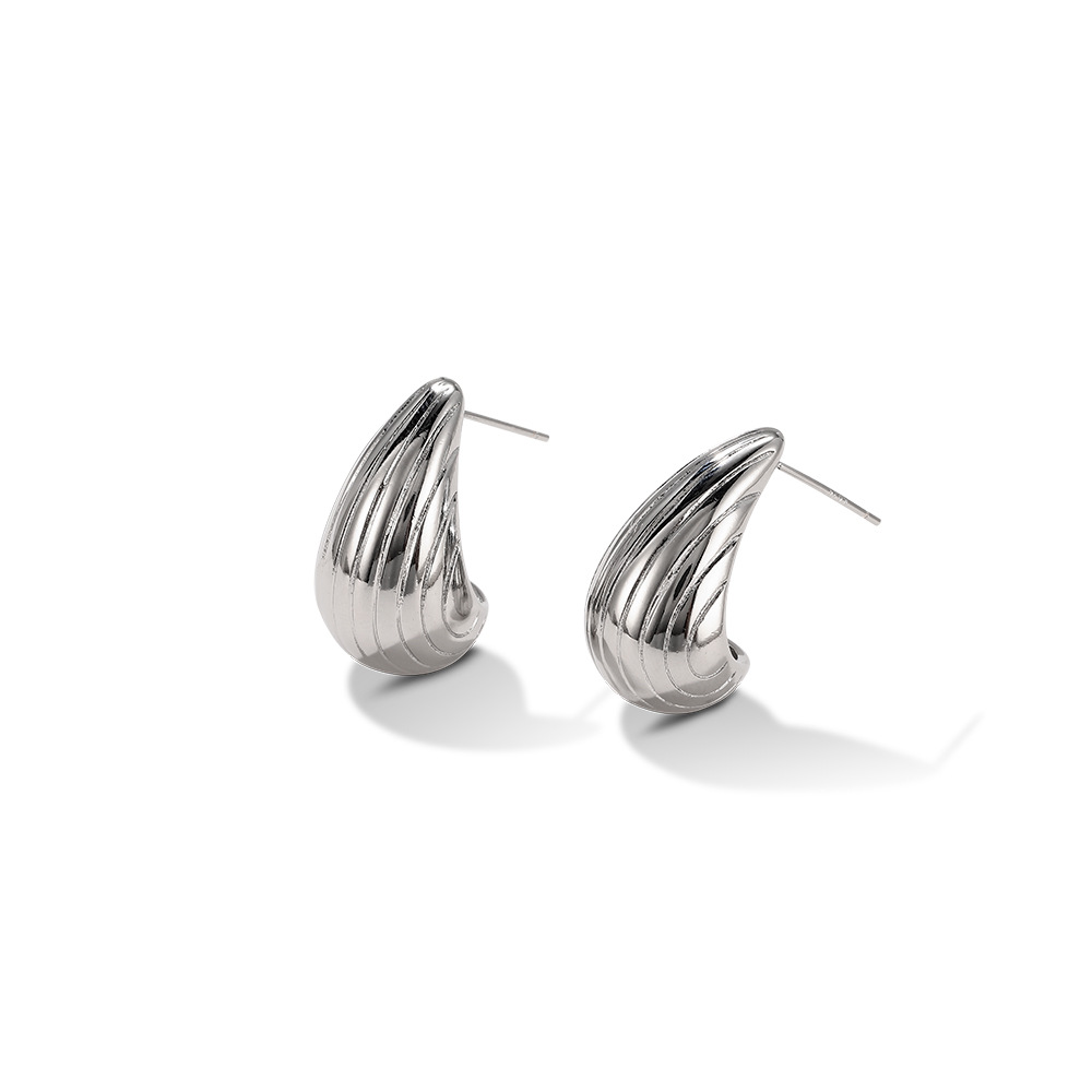 925 Silver Needle Simple Mini Drop-shaped Earrings