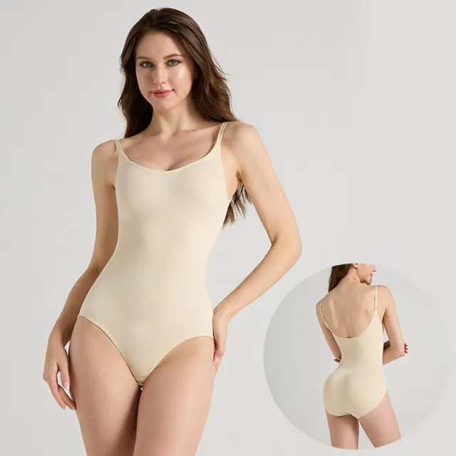 Seamless Camisole Jumpsuit Belly Contracting Hip Lift Body Shaping Corset Lt2008A Skin Color - Shop at LoveMi