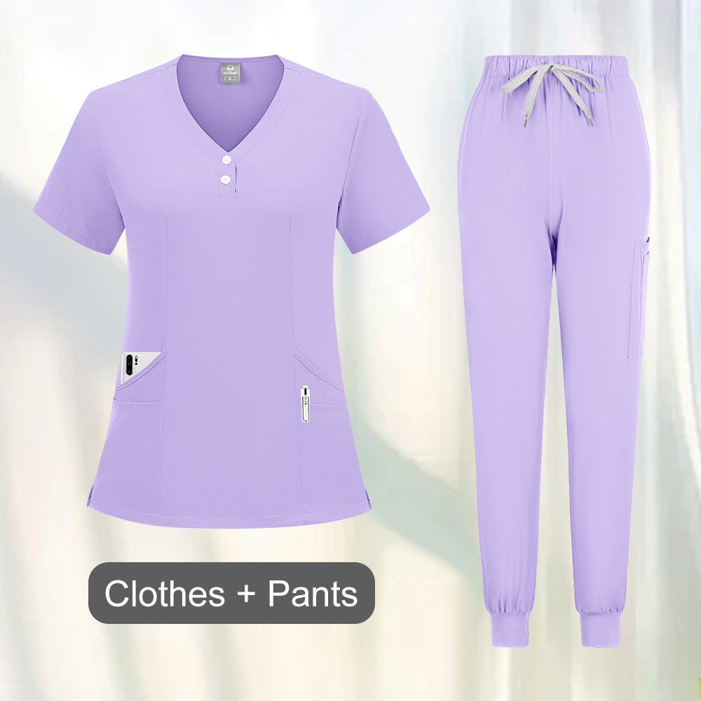 Work Uniform Scrub Top And Pants Nursing Set - Image 4