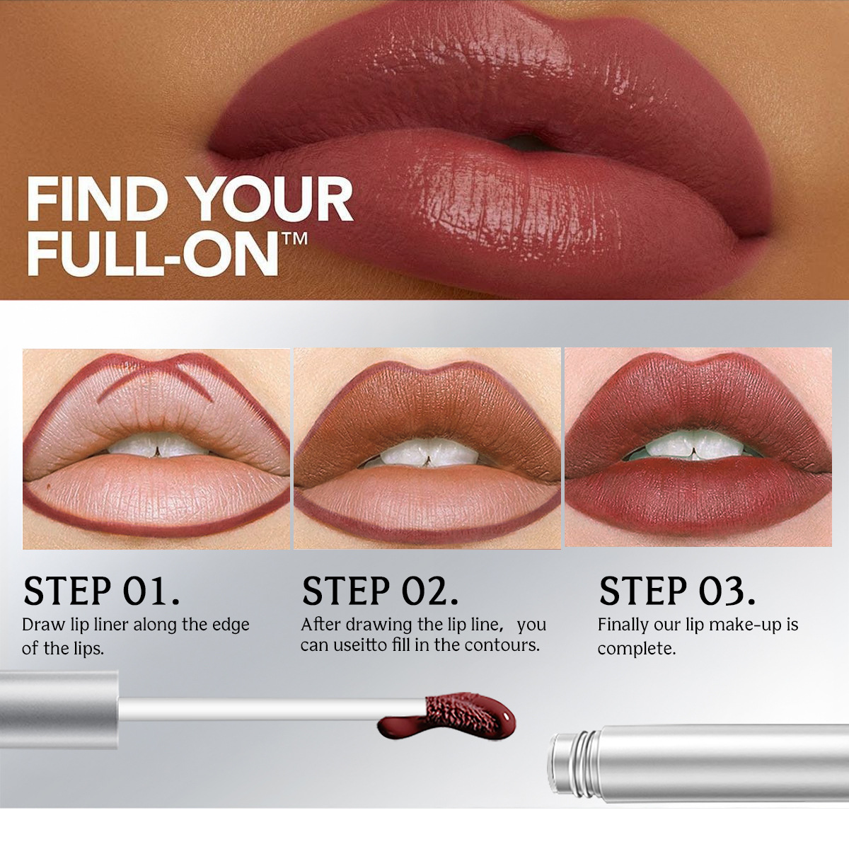 Moisturizing Lip Liner Outline Lip-shaped Water Light Three-dimensional - Image 3