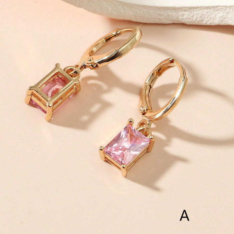Minimalist Square Zircon Earrings