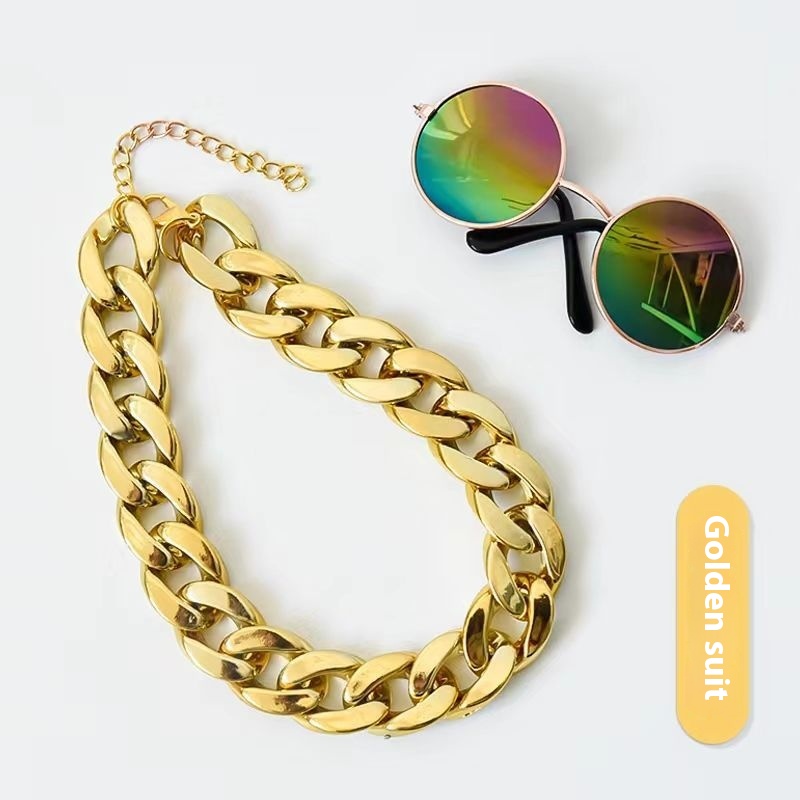 Gold Necklace Color Glasses