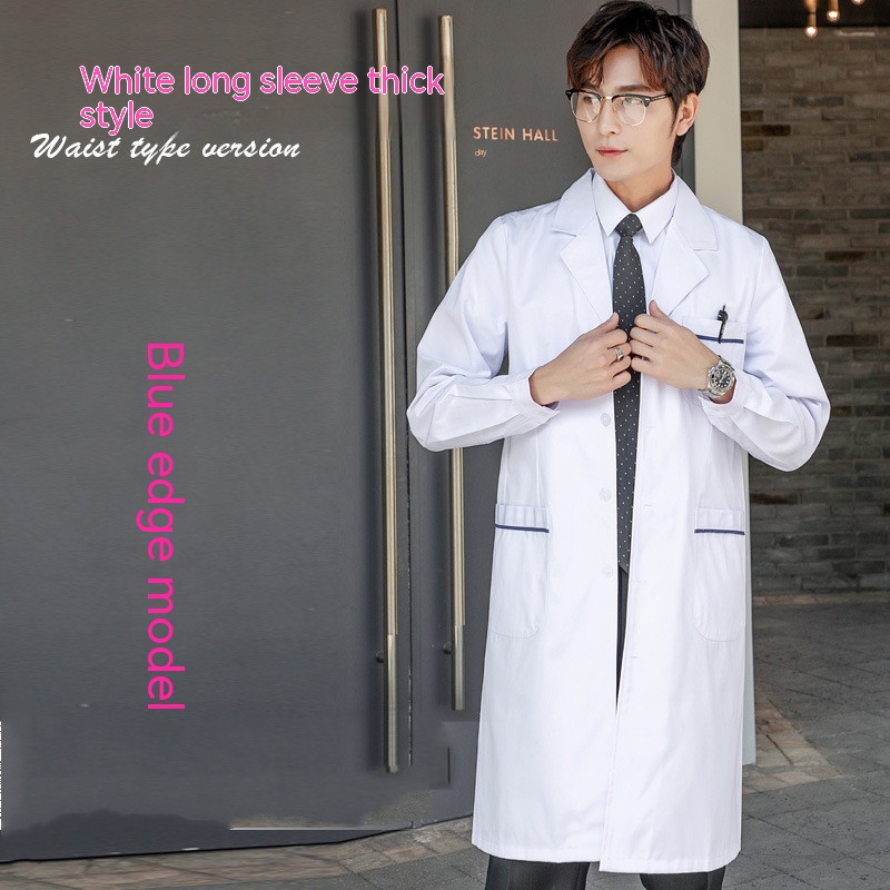 White Gown Long Sleeve Doctor's Overall