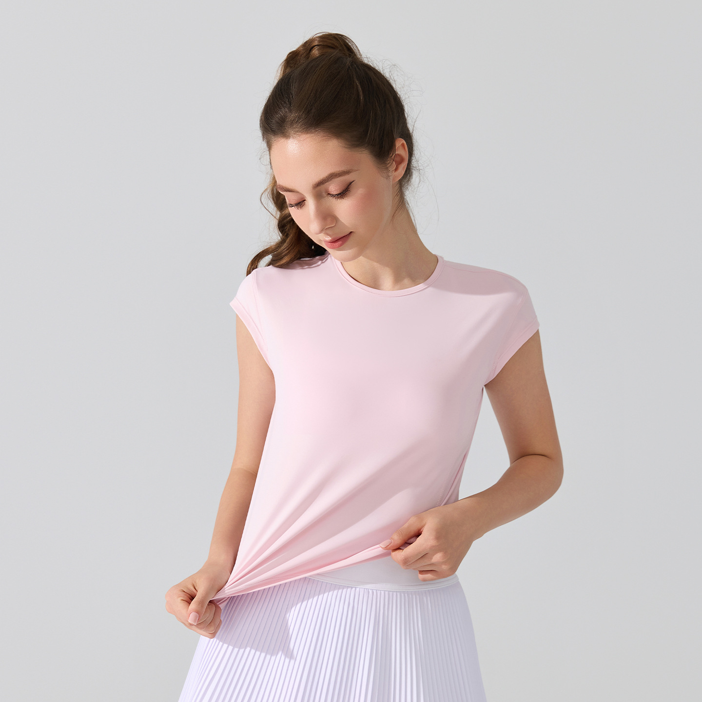 Womens Short-sleeve Blouse Sports Top