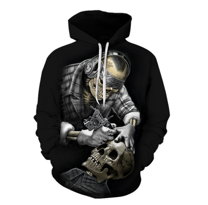 Title 2, 3d digital printed hooded sweater