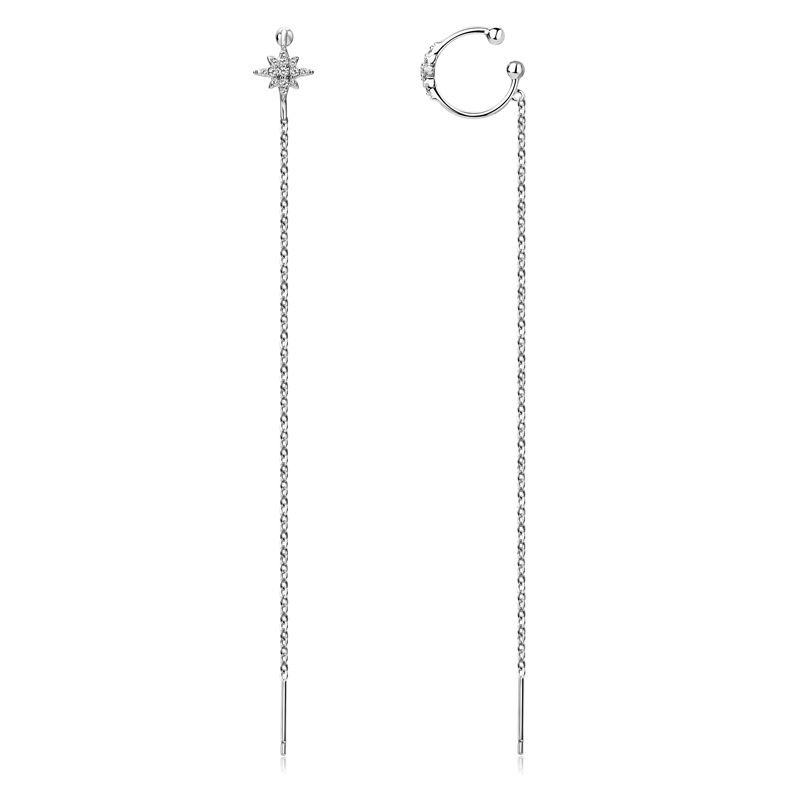 Japanese And Korean All-match High-grade Diamond Hanging Earrings