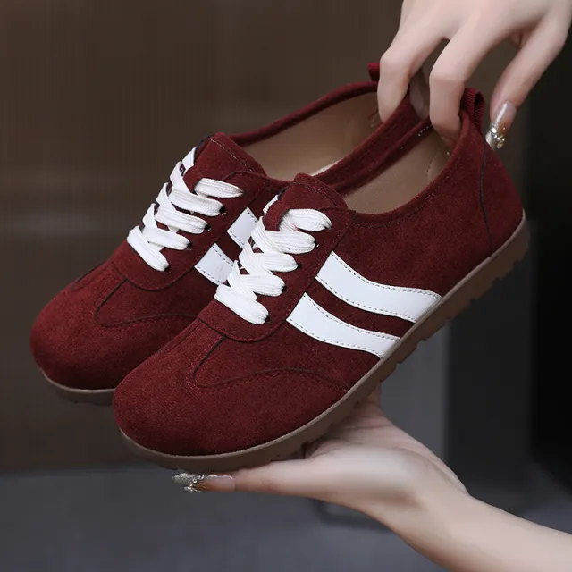 Women's Sneakers Vintage Soft Bottom All matching Red - Shop at LoveMi