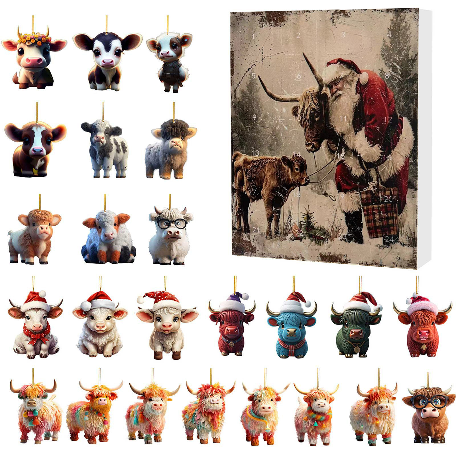 Title 20, Christmas Creative Yak Santa Claus