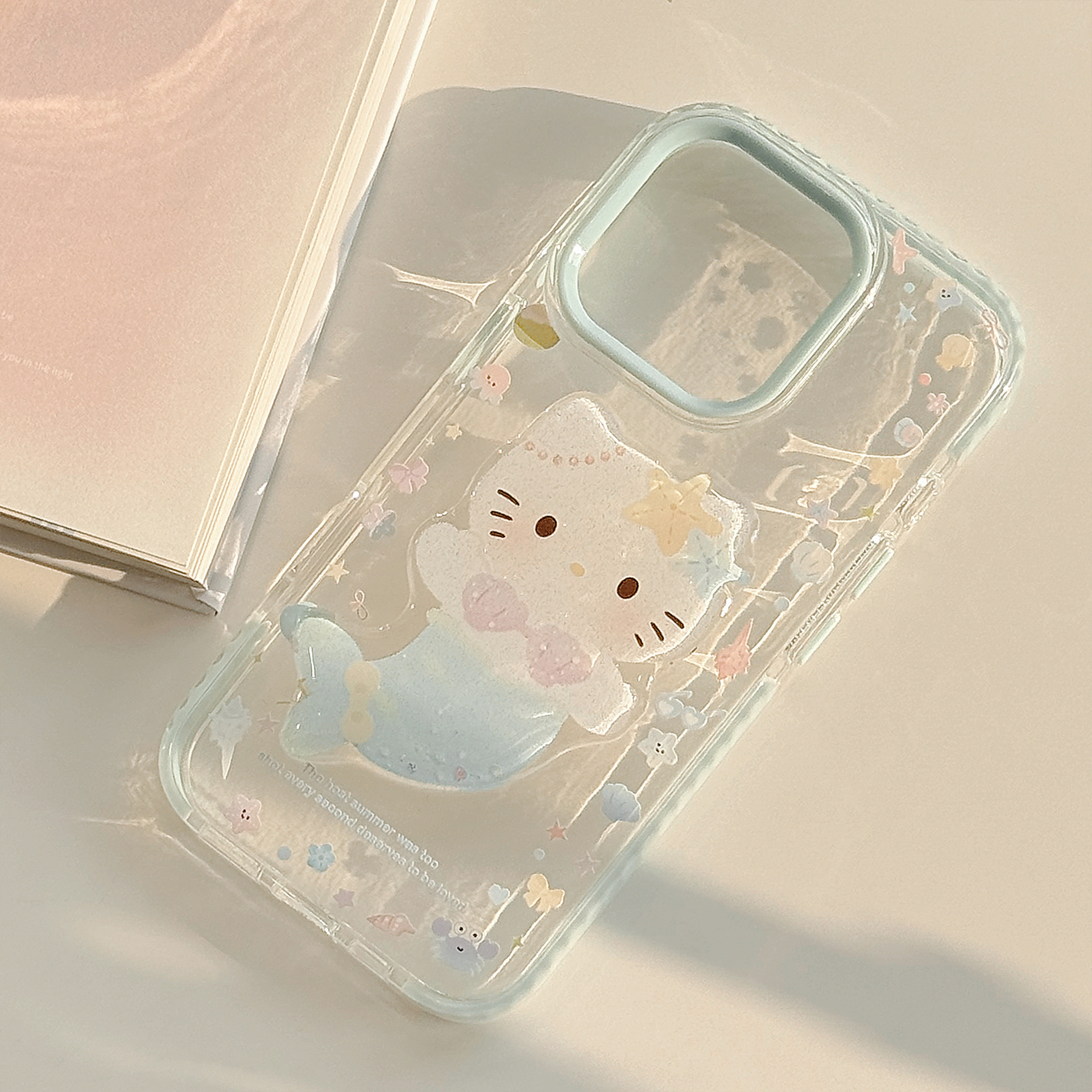 Seaside Cartoon Phone Case With A Mermaid Stand