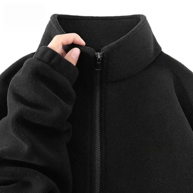 Autumnwinter Casual Thickened Double sided Fleece Jacket Black - Shop at LoveMi