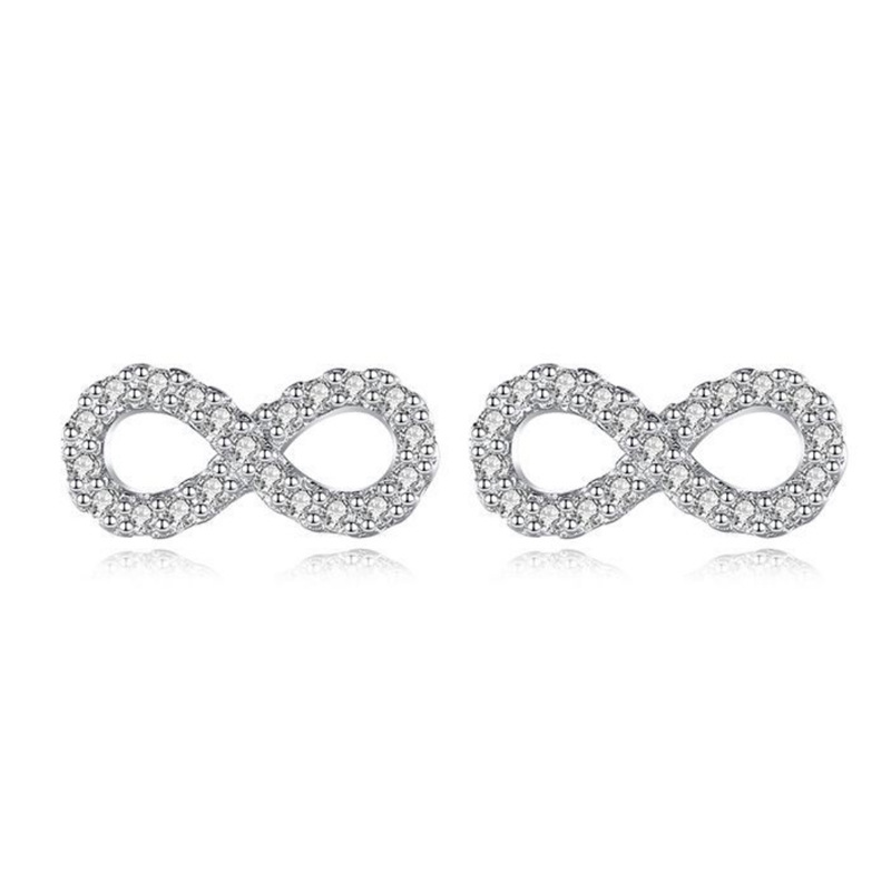 Classic Tiny Bow Earrings White Gold Color