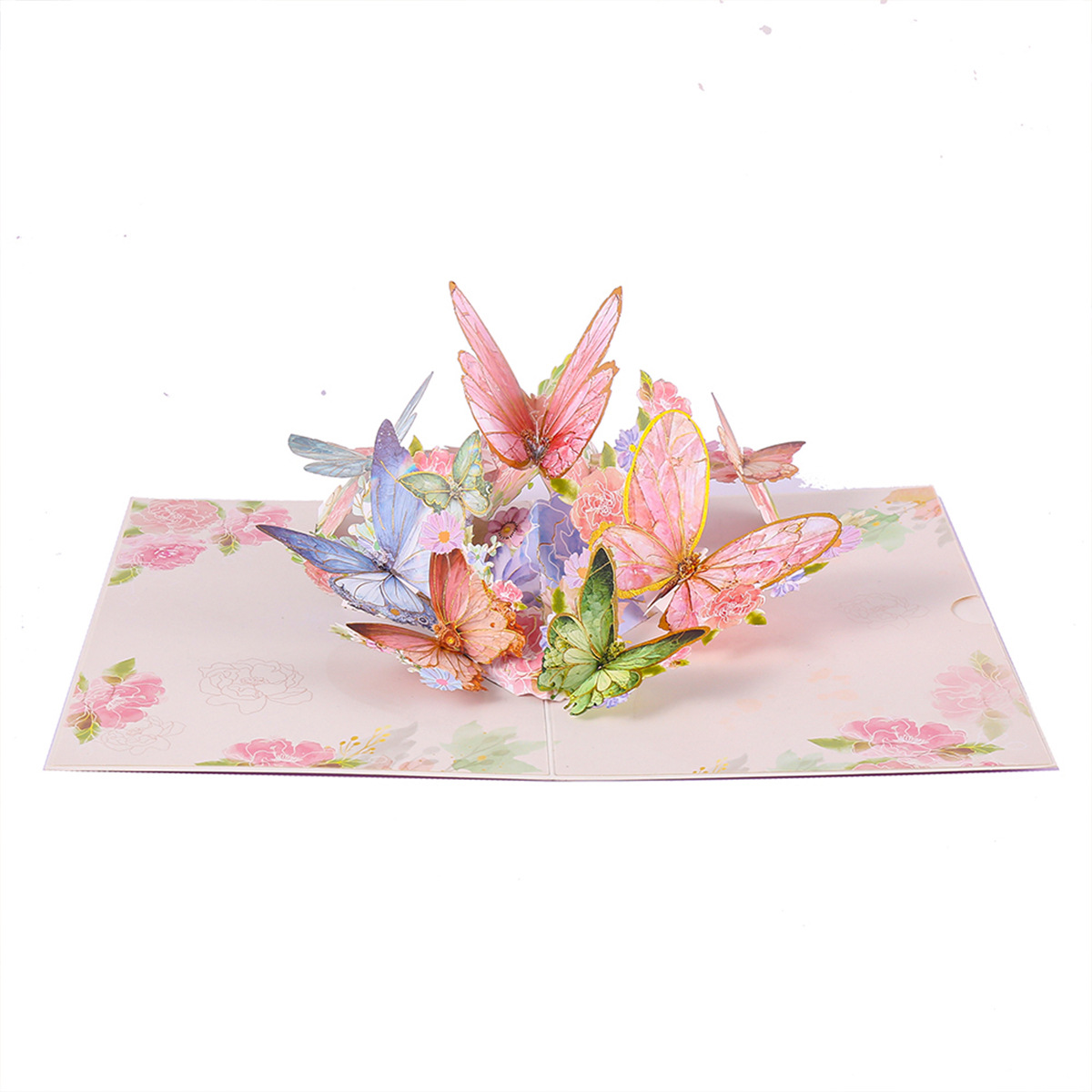 Title 6, Greeting Card Creative 3D Card Folding Pansy St...