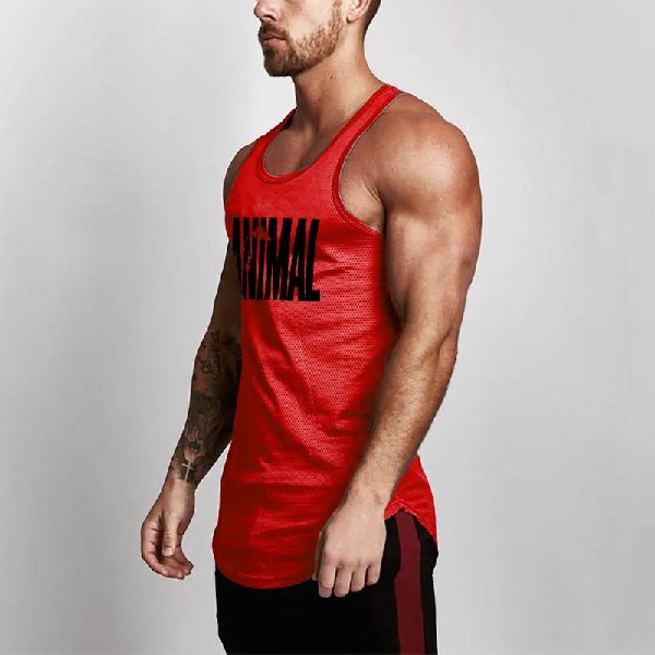 Title 7, Fitness Heren Shirt Slim Fit Vests Mesh Singlet...