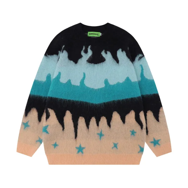 Men's And Women's Same Round Neck Jacquard Knitted Sweater - Shop at LoveMi
