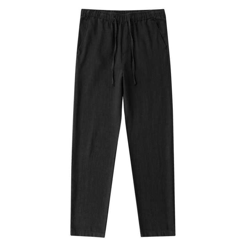 Men's Loose Casual Drawstring Straight-leg Trousers