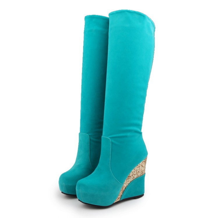 Suede Wedge Boots, picture 6 of 7