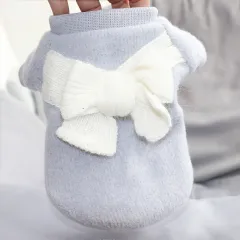 Pet Clothes Teddy Sweater Dog Clothes Bichon Pomeranian Schnauzer VIP Small Dog Cat Clothes - Grey - View 1