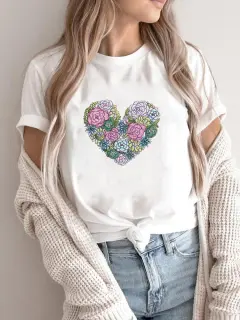 Printed Clothes New Cute Women's Clothing Top - Aqp33363 - View 1