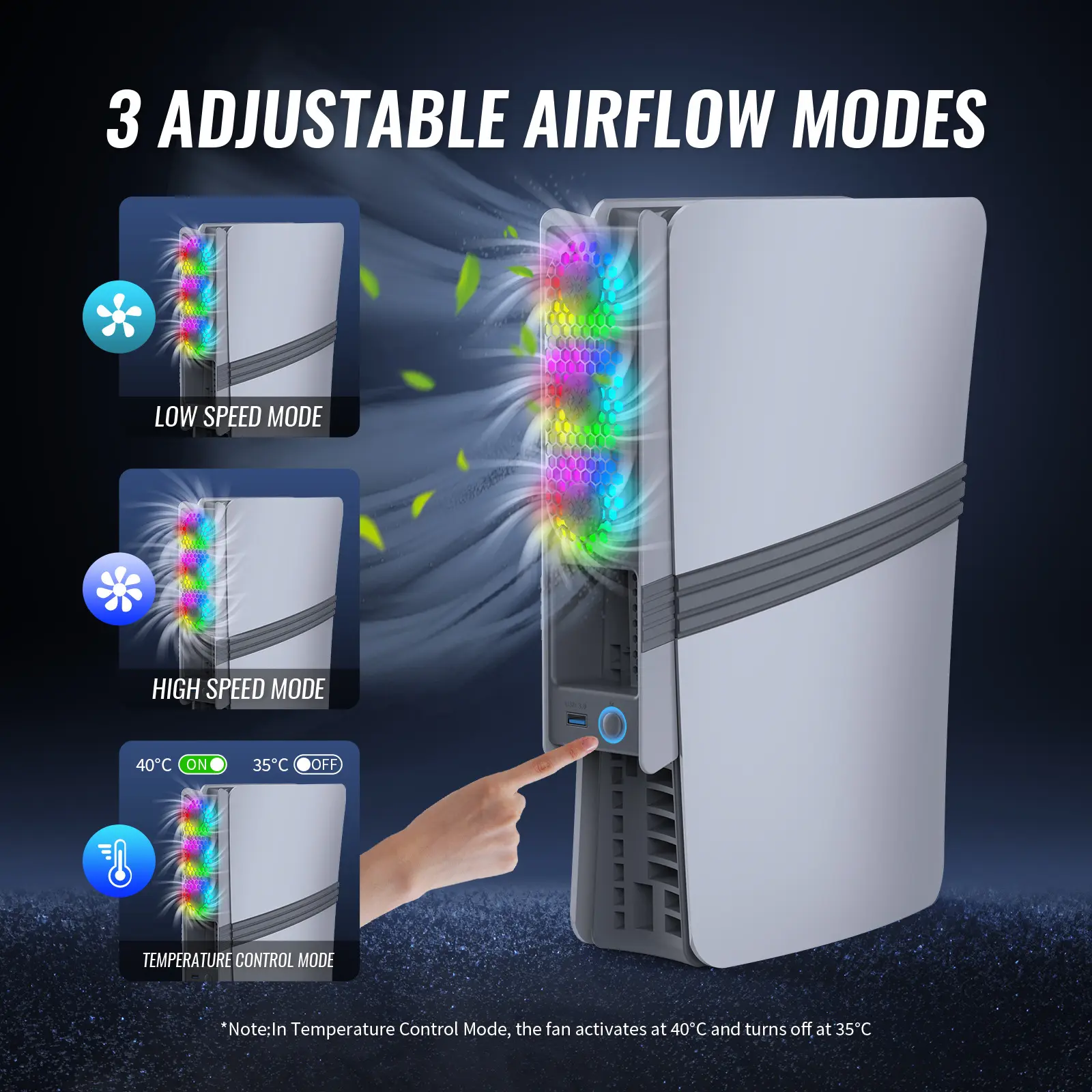 Host Universal Cooling Fan Intelligent Temperature Control