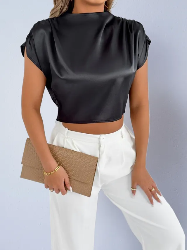 European And American Women's Silk Shirts Black - Shop at LoveMi
