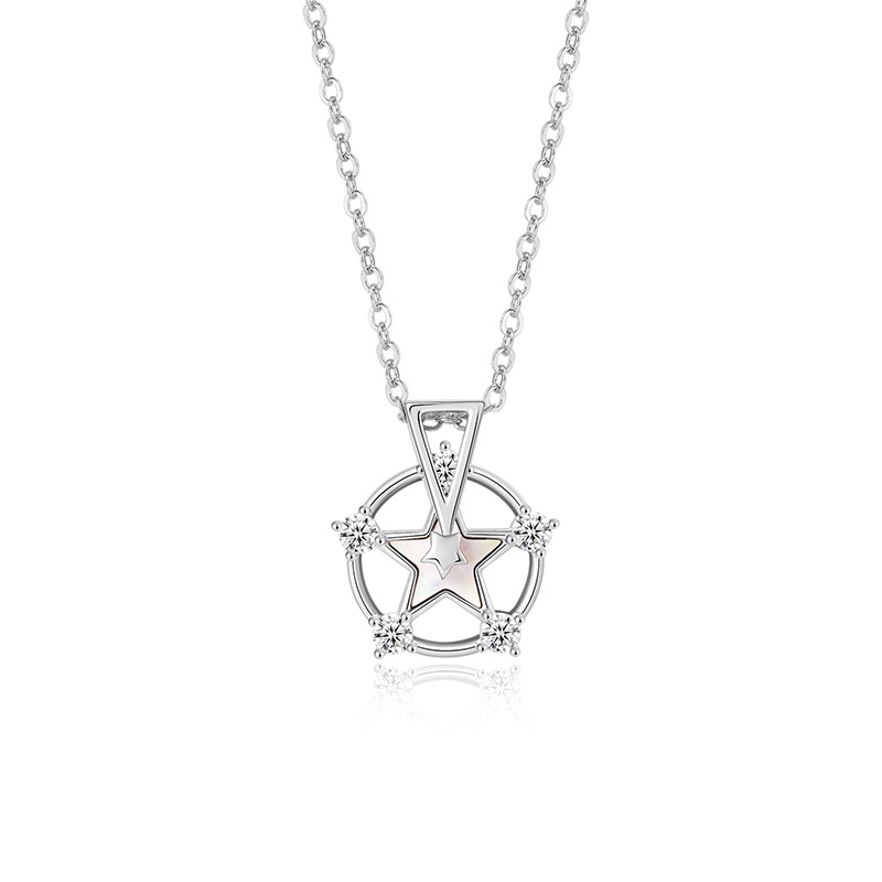 S925 Sterling Silver Ferris Wheel Pendant Design Necklace