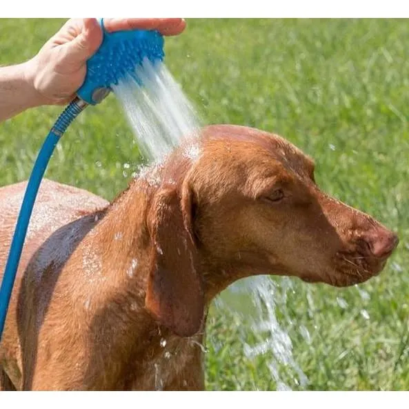 Pet Bathing Gloves Outdoor Shower Dog Bath Silicone Nozzle Hand held Massage Bath Pet Shower Brush Color Box Package - Shop at LoveMi
