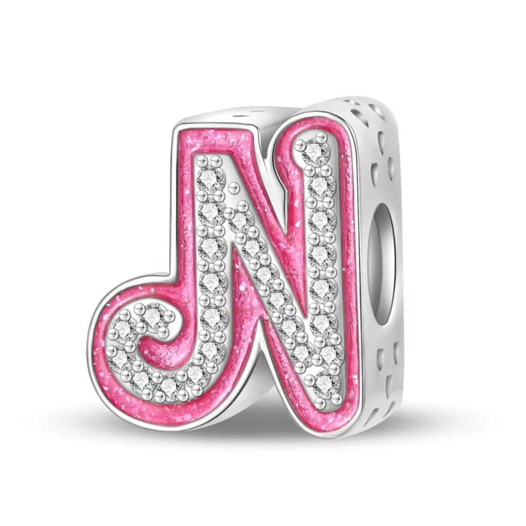English Hanging Ornament In Letters Beads DIY Ornament Accessories - Letter N Beads